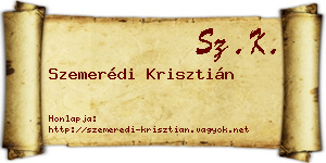 Szemerédi Krisztián névjegykártya