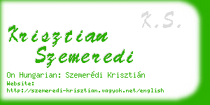krisztian szemeredi business card